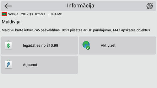 Activation of additional maps 01