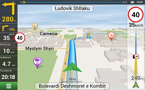 Navitel Navigator. Albánie, Bosna a Hercegovina, Chorvatsko, Severni Makedonie, Černá Hora, Srbsko, Slovinsko