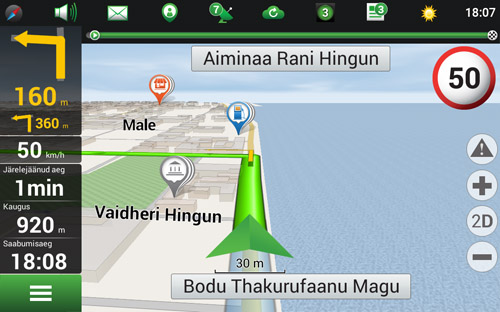 Navitel Navigator. Maldiivid
